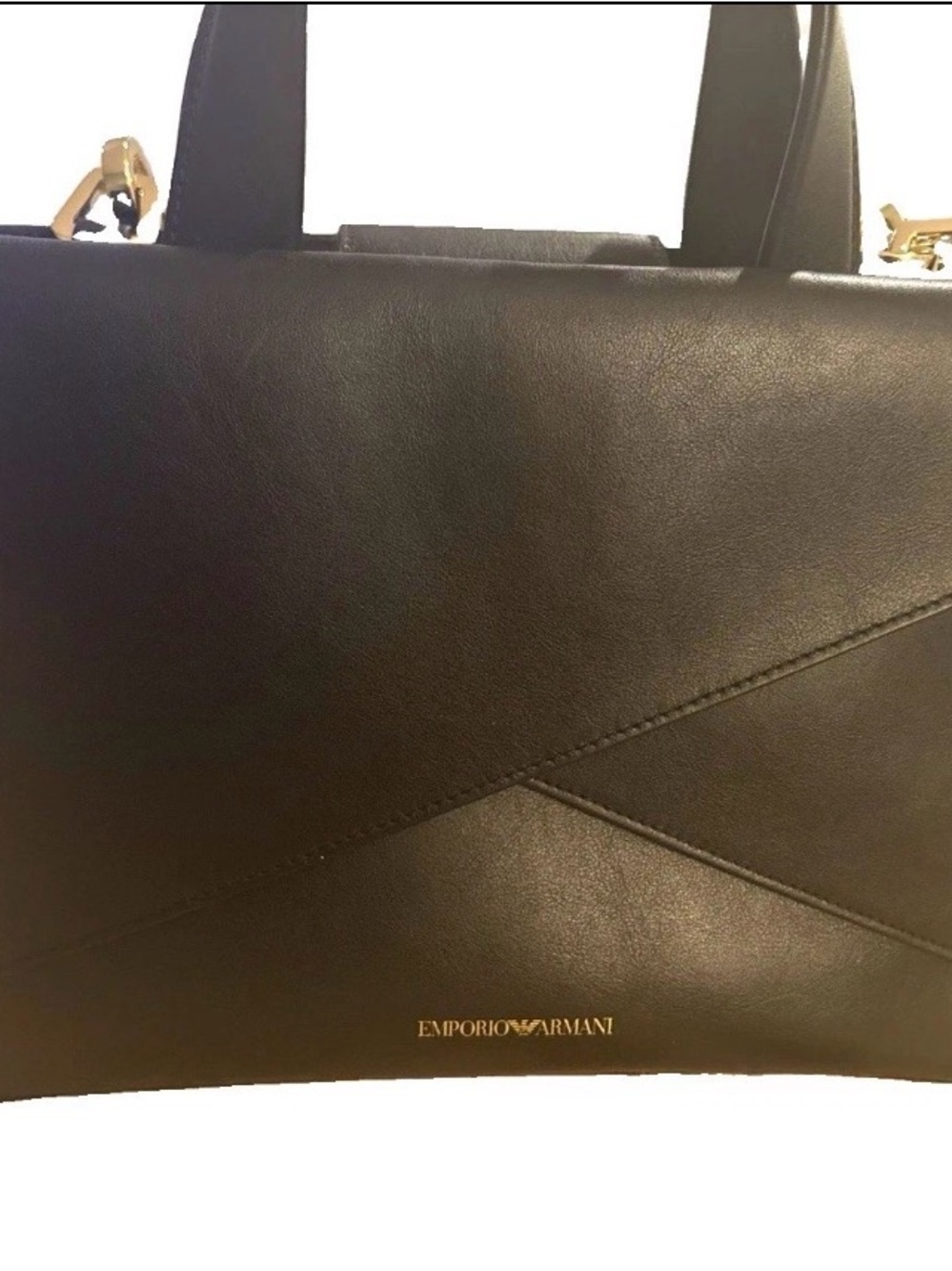 Emporio Armani Black Satchel Top Handle Bag Detachable
Crossbody Strap Logo